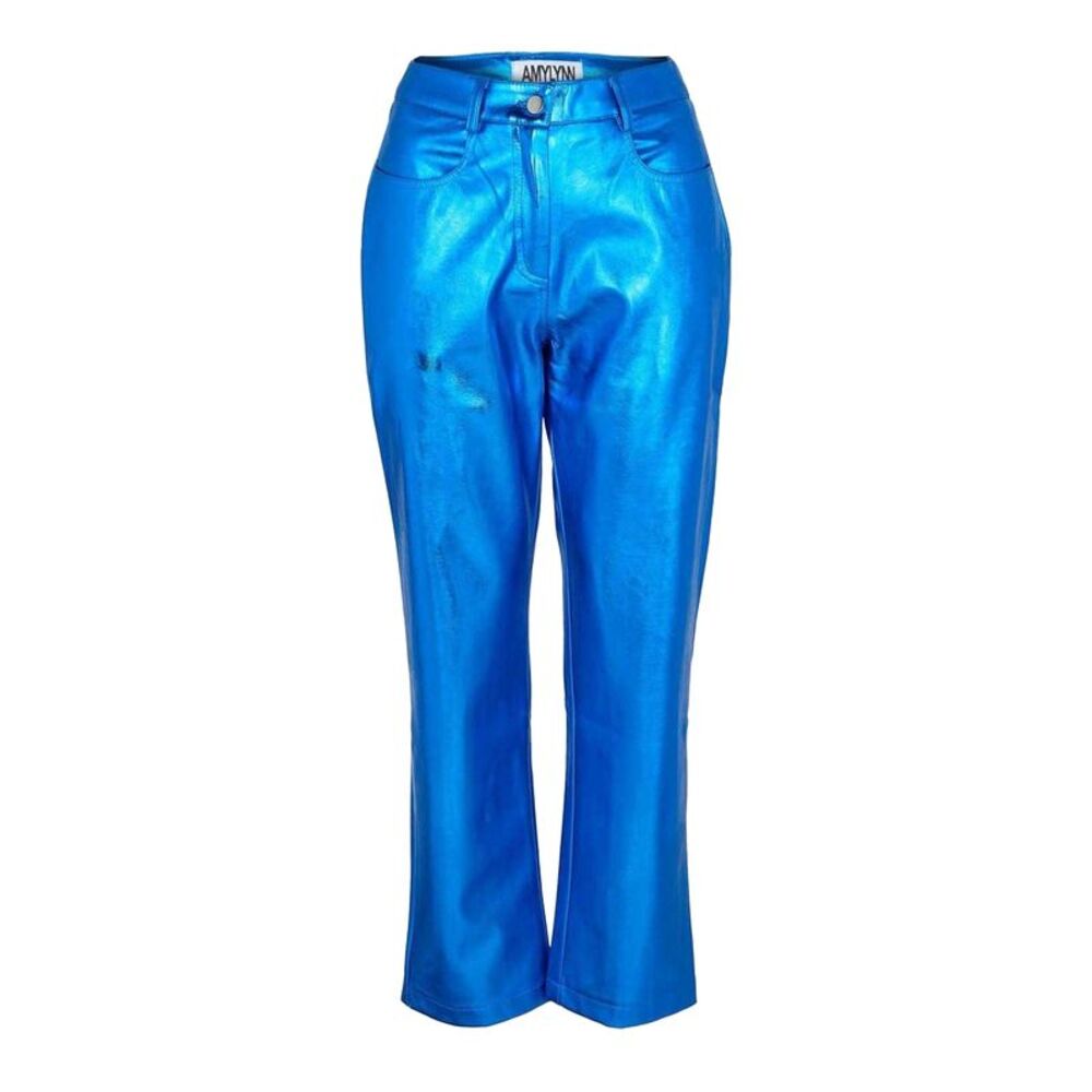 AmyLynn Womens/Ladies Metallic Pants / Blue